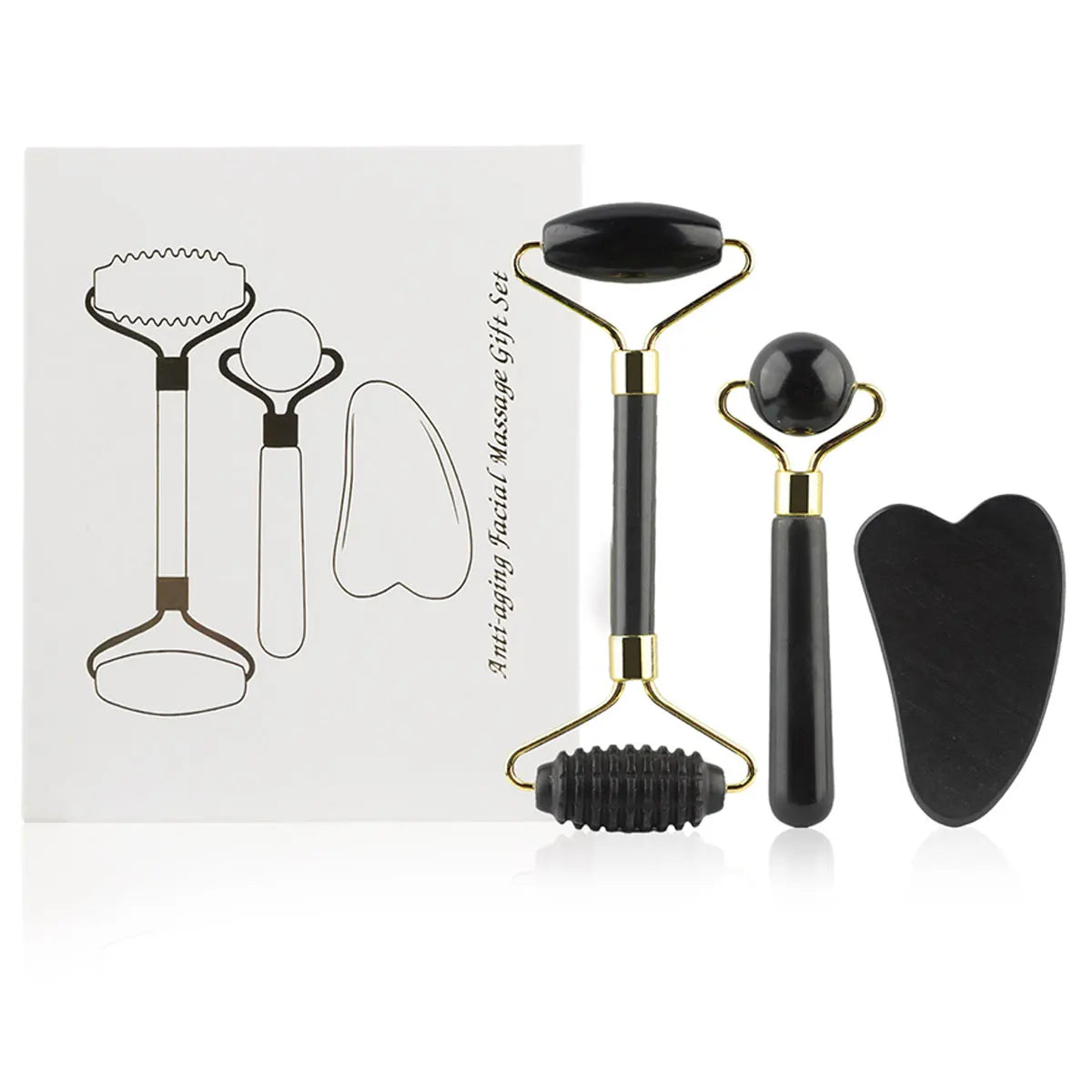 Lumièra 3-in-1 Jade Gua Sha & Facial Roller Set
