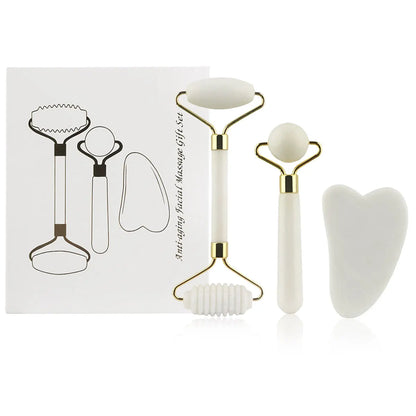Lumièra 3-in-1 Jade Gua Sha & Facial Roller Set