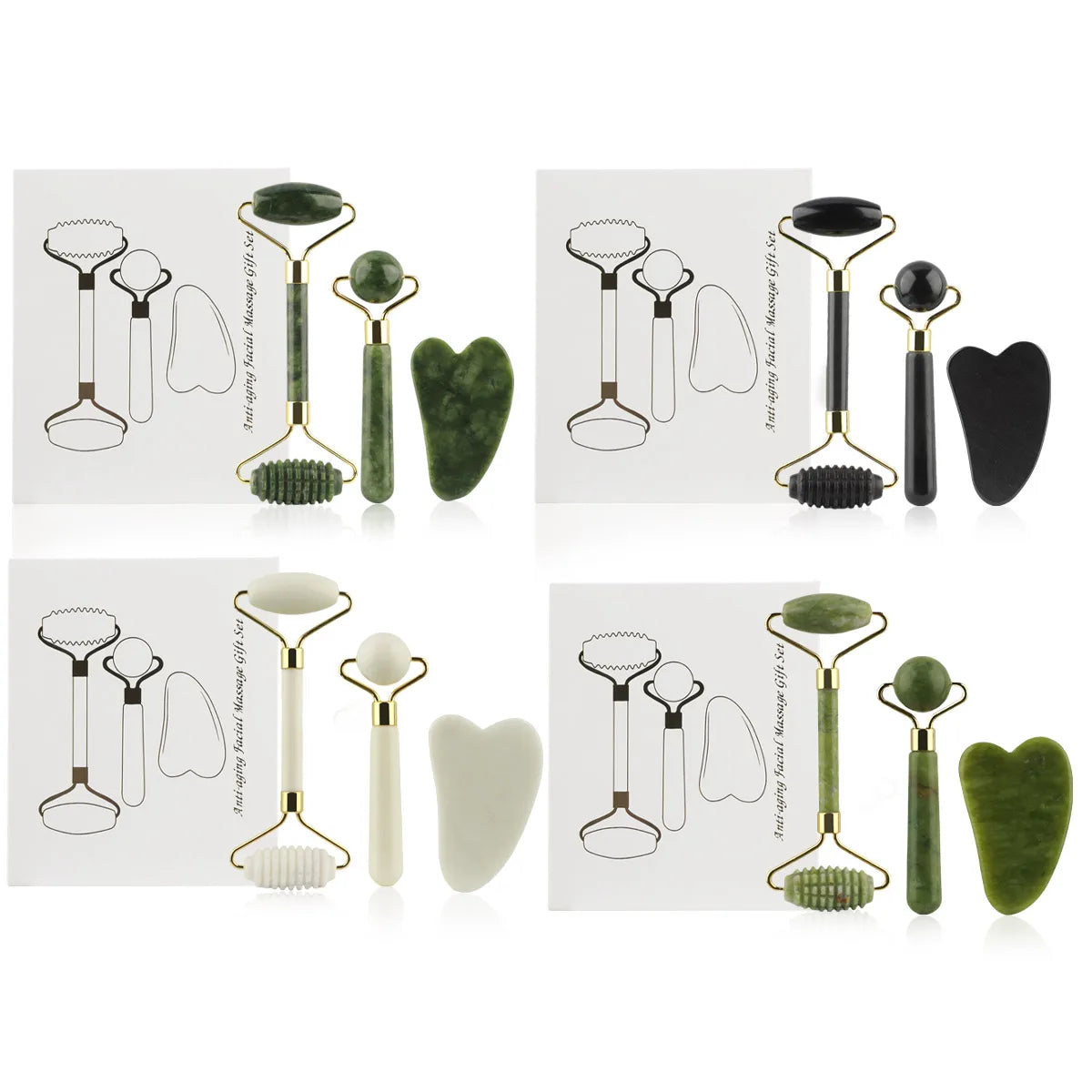 Lumièra 3-in-1 Jade Gua Sha & Facial Roller Set