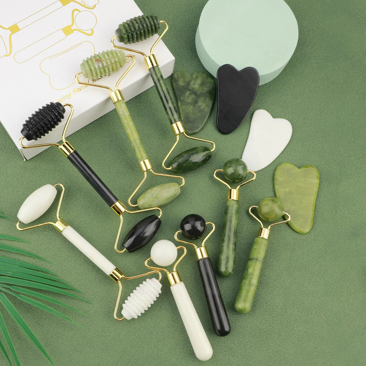 Lumièra 3-in-1 Jade Gua Sha & Facial Roller Set