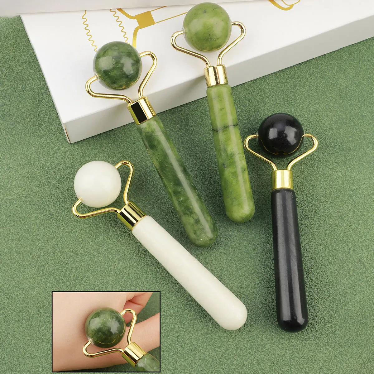 Lumièra 3-in-1 Jade Gua Sha & Facial Roller Set