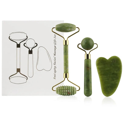 Lumièra 3-in-1 Jade Gua Sha & Facial Roller Set
